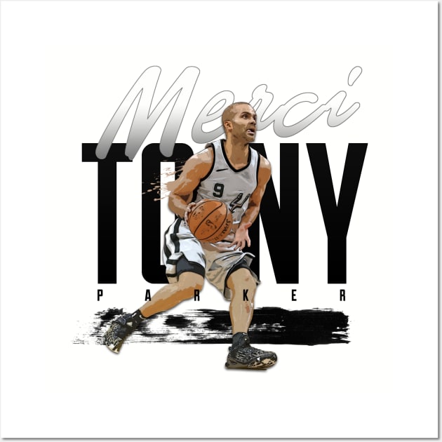 Tony Parker Retirement Wall Art by Juantamad